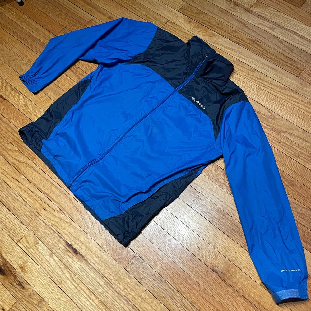 Columbia omni-shield Zip Hoodie hiking outdoor Vintage colorful raincoat sport L